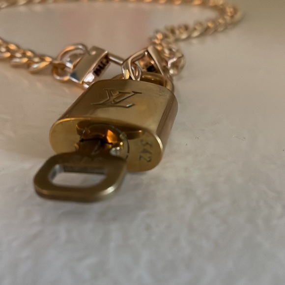 $300 Louis Vuitton Padlock Lock and Key and chain - Picture 3 of 3